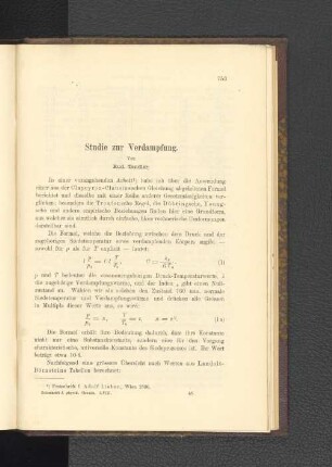 Studie zur Verdampfung