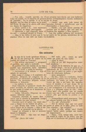 Capítulo XX : Un exhorto