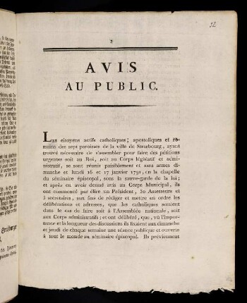 1-7, Avis Au Public; Extrait