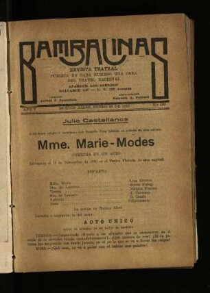 Mme. Maire-Modes : comedia en un acto