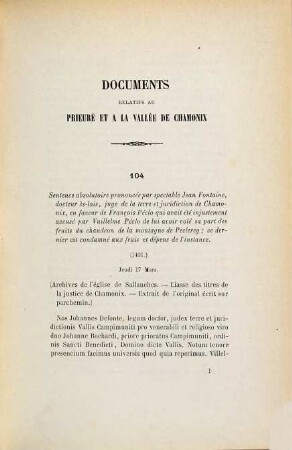 Le prieuré de Chamonix : Documents relatifs au prieuré et à la vallée de Chamonix, recueillis par J.-A. Bonnefoy. Publiés et annotés par A. Perrin, 3,2