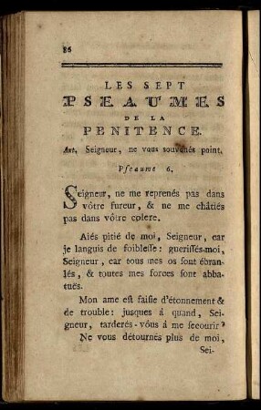 Les Sept Pseaumes De La Penitence.