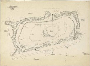 Gsaenger, Gustav; München - Obermenzing; Friedhof, Erweiterung - Freiraum (Lageplan)