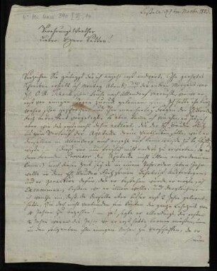 Brief von Wilhelm Boettner an Wilhelm Wille