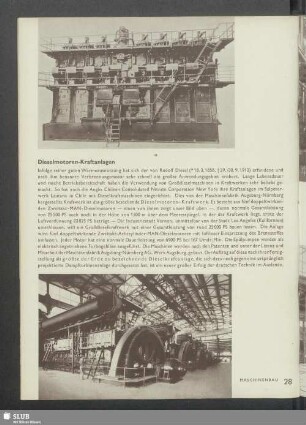 Dieselmotoren-Kraftanlagen