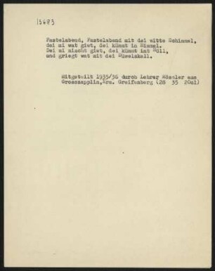 Fastelabend, Fastelabend mit dei witte Schimmel,