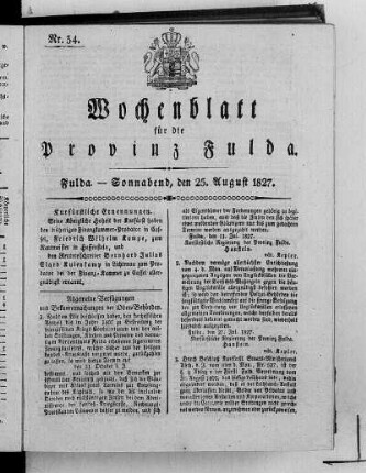 Nr. 34, Ausgabe vom 25. August 1827