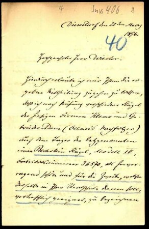 5-10-2-8.0000: Buths, Julius, städt. Musikdirektor in Düsseldorf; diverse Schreiben ff.: Kauf eines Flügels für das Gymnasium