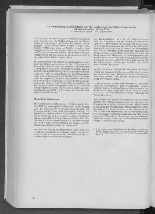 3.3 Wahlbeteiligung und Stimmabgabe nach Alter und Geschlecht der Wahlberechtigten bei den Bürgerschaftswahlen 1978 und 1974