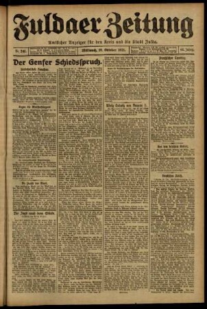 Ausgabe vom Mittwoch, den 19. Oktober 1921.