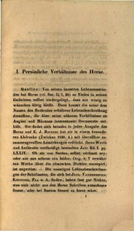 Horaz : eine literarhistorische Übersicht
