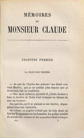 Mémoires de Monsieur Claude, Chef de la Police de Sureté sous le second Empire, 8