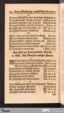 Am Fest der Himmelfahrt Christi.