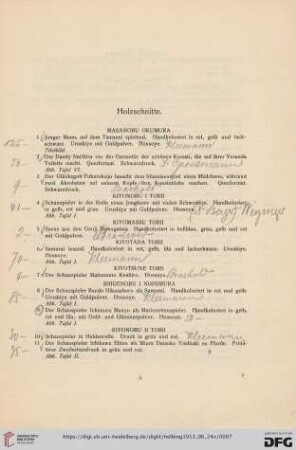 Holzschnitte (Nr. 1-240)