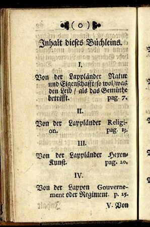 Inhalt dieses Büchleins.