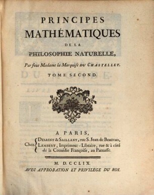 Principes mathématiques de la philosophie naturelle, 2