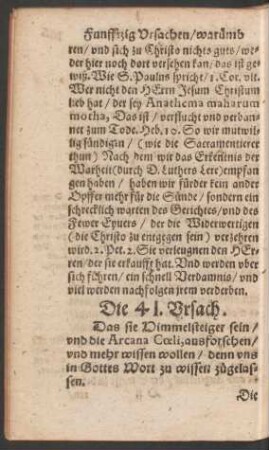 Die 41. Ursach.