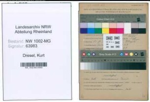 Entnazifizierung Kurt Dresel , geb. 24.10.1910 (Kraftfahrer)