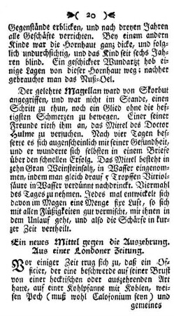 Ein neues Mittel gegen die Auszehrung.