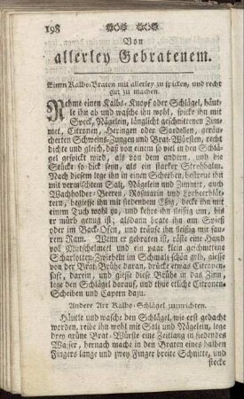 Von allerley Gebratenem.