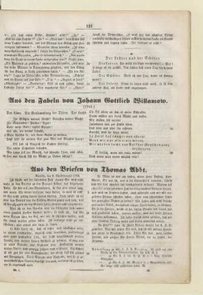 Aus den Briefen von Thomas Abbt.