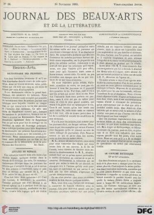 Nr. 22 (30. Novembre 1883)