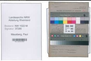 Entnazifizierung Paul Mausberg , geb. 26.05.1907 (Finanzbeamter)