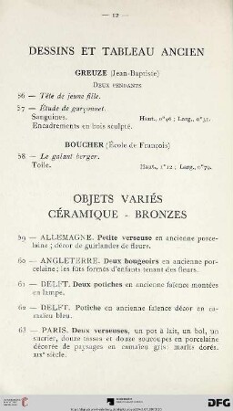 Objets Variés – Céramique – Bronze (Nr. 59-91)