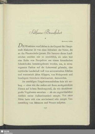 Seltsame Brautfahrt