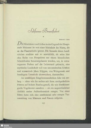Seltsame Brautfahrt