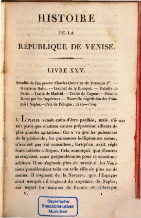 Histoire de la république de Venise, 5