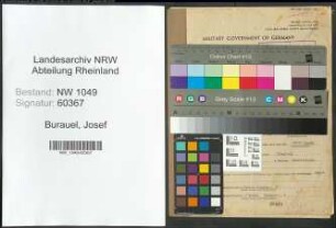Entnazifizierung Josef Burauel , geb. 09.03.1896 (Bankinspektor)