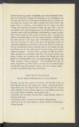 Von den eigenen und den fremden Gedanken