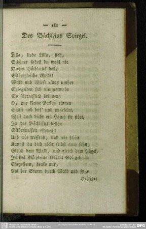 Des Bächleins Spiegel