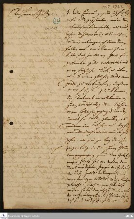 Brief von August Hermann Francke an Benjamin Schultze.