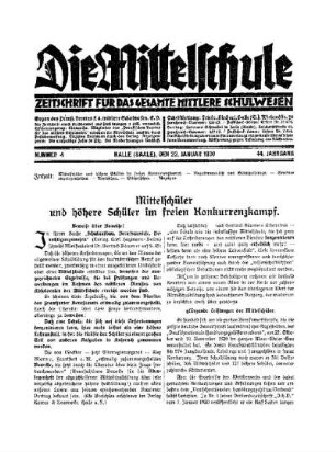 Mittelschüler und höhere Schule im freien Konkurrenzkampf