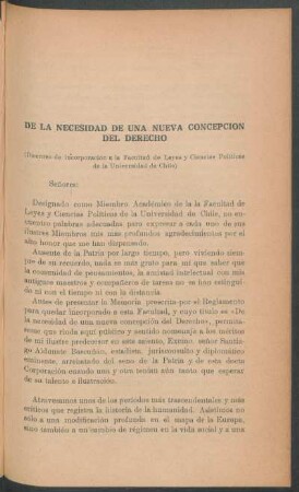 De la necesidad de una nueva concepción del derecho