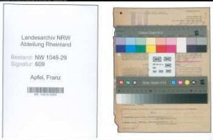 Entnazifizierung Franz Apfel , geb. 27.12.1907 (Beamter)