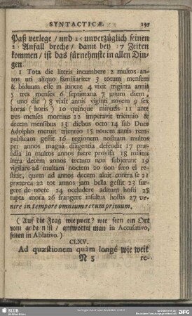 [Ad quaestionem quam longè wie weit]