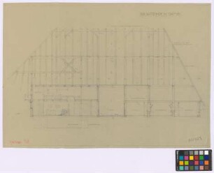 Zarten ([Landkreis Freiburg]): Seppenhof. Haupthaus (Längsschnitt)