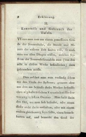 II. Kenntnis und Gebrauch der Tafeln.