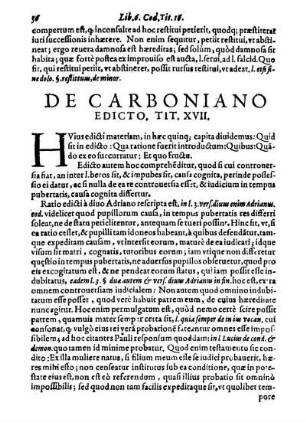 De Carboniano Edicto, Tit. XVII.