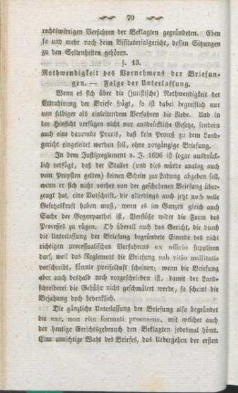 §. 13. Nothwendigkeit des Vornehmens der Briefungen. - Folge der Unterlassung.