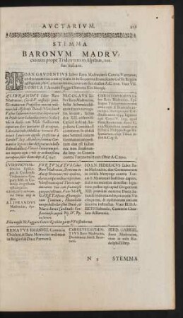 Stemma Baronum Madruciorum prope Tridentum in Alpibus, versus Italiam.
