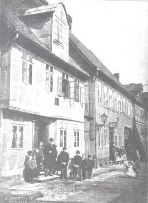 Christian Dietrich GrabbesSterbehaus. Detmold. Unter die Wehme. Papierabzug