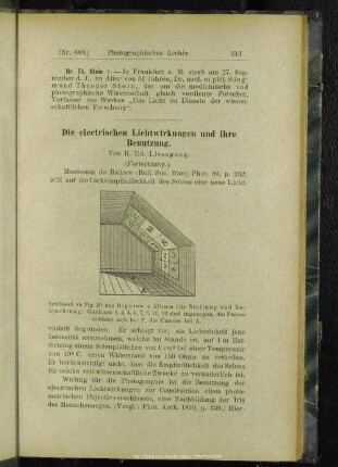 Die electrischen Lichtwirkungen und ihre Benutzung