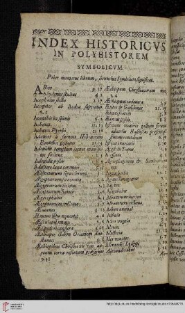 Index historicus