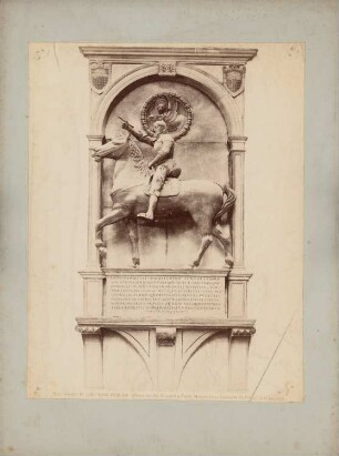 SS. Giovanni e Paolo, Venedig Grabmal des Leonardo da Prato: Ansicht des Reitermonuments (16. Jh.)