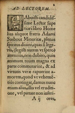 Pars ... Homeliarvm F. Adami Sasbovt Delphensis Sacrarvm Literarvm Apvd Lovanienses Praelectoris, 2