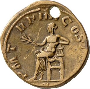 Sesterz Gordians III. mit Darstellung des Apoll